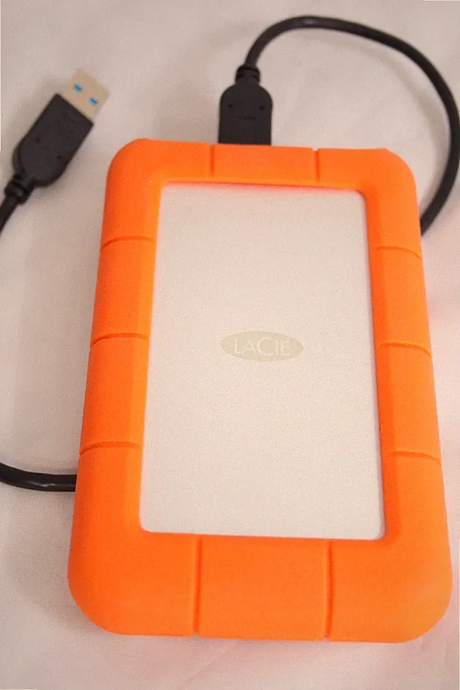 LaCie Rugged Mini 500GB USB 3.0 External Hard Drive RUGU3M2 + cable and case