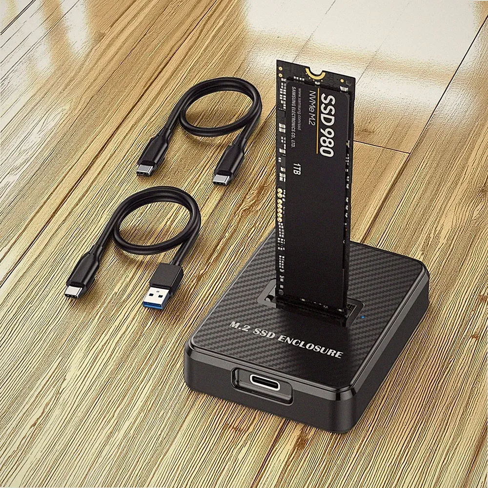 M.2 NVMe & SATA to USB C Docking Station M Key B+M Key Reader Writer Adapter qai